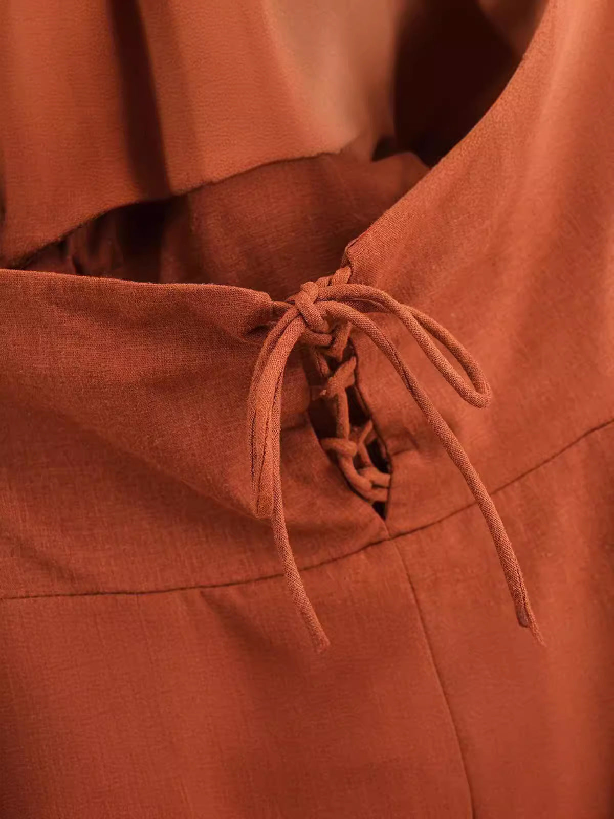 Women summer sexy v-neck backless Halter Neck dress 5