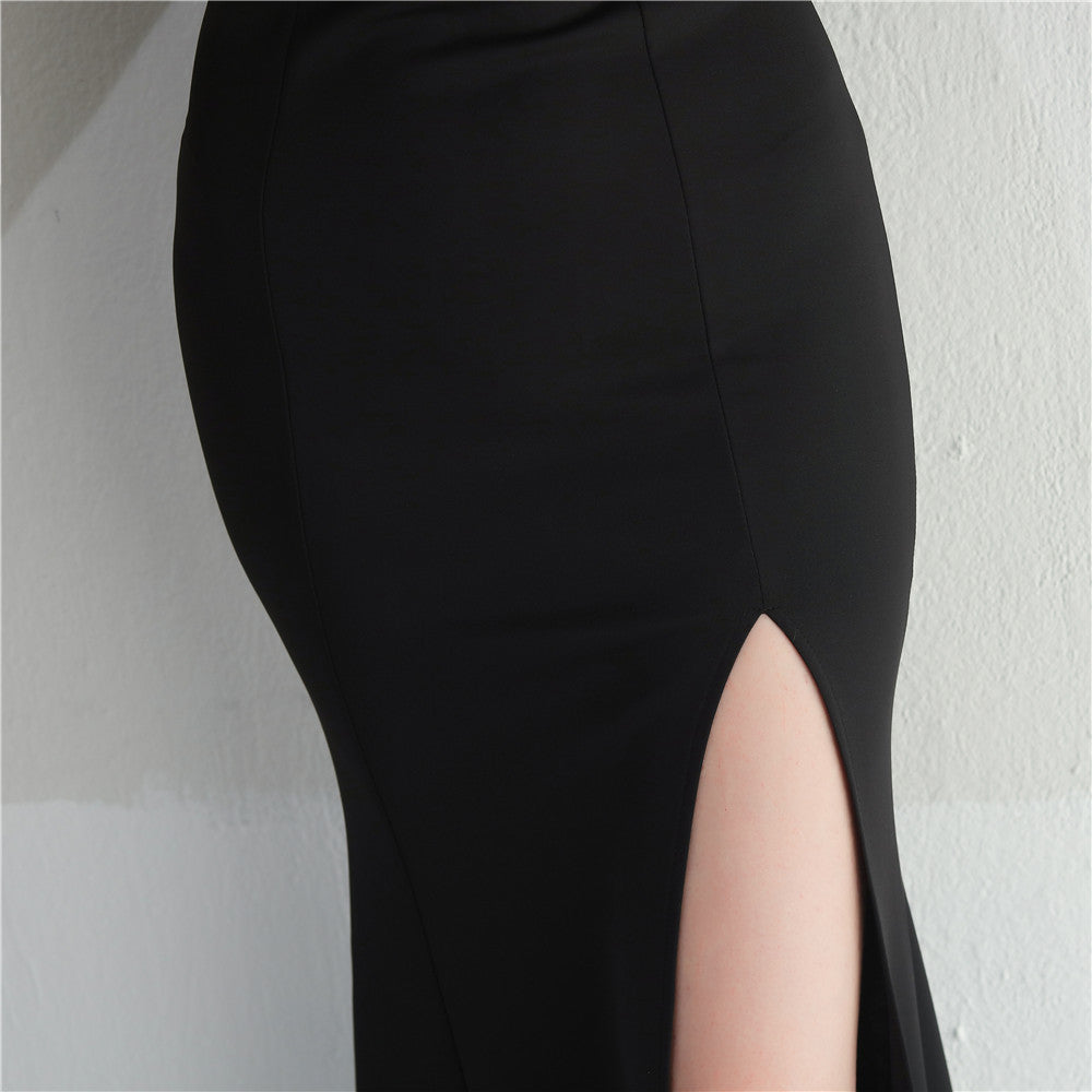 Mesh Beaded + Embellished Feather Star Red Carpet Long Evening Gown 34