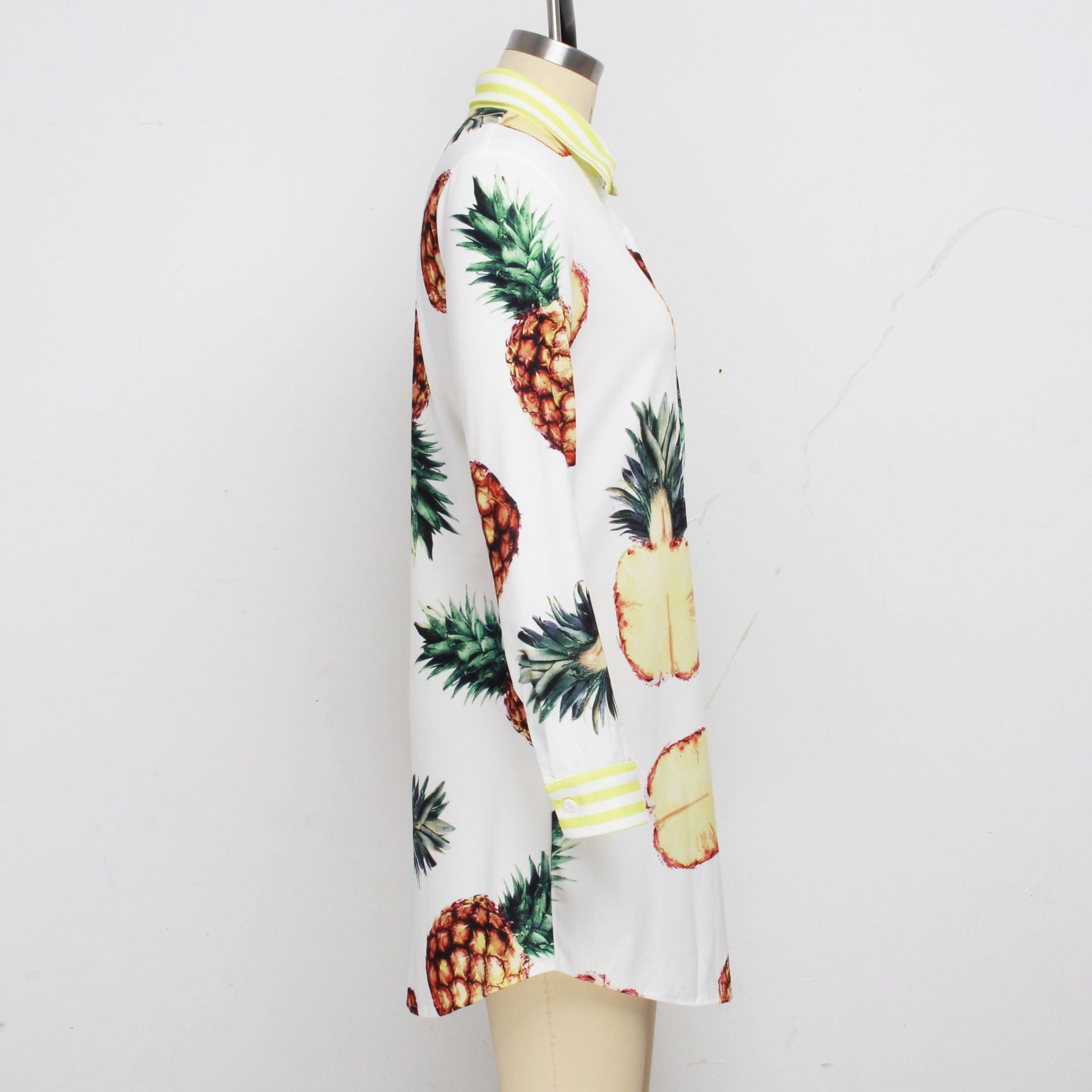 Fashionable Print Casual Women's Shirt Dress 18