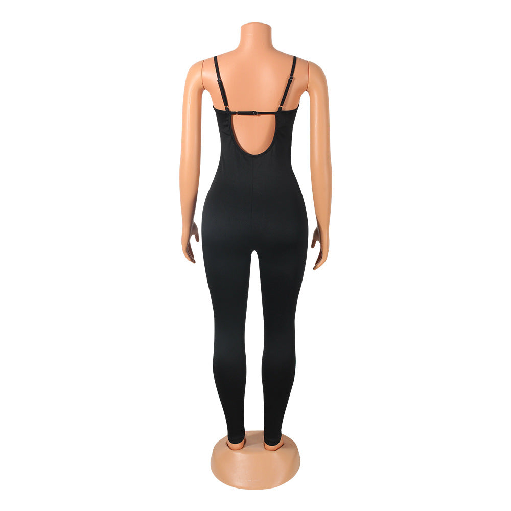 Autumn Women'S Fashion Sexy Strap Tight Fitting Women'S Jumpsuit 16