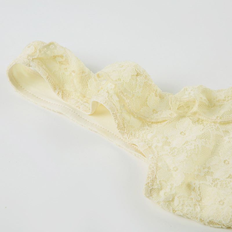 Sexy Lace Dress for Summer Holidays Slim Waist Straps Bodycon Mini Dress 19