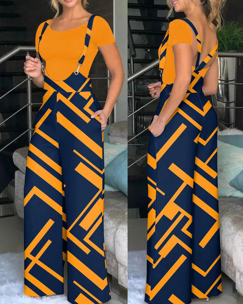 Women's fashion print jumpsuit overalls 17