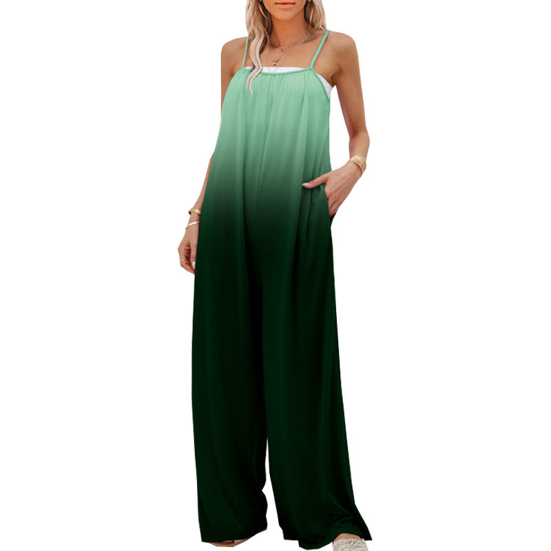 Plus Size Women summer Casual loose sleeveless Jumpsuit 8
