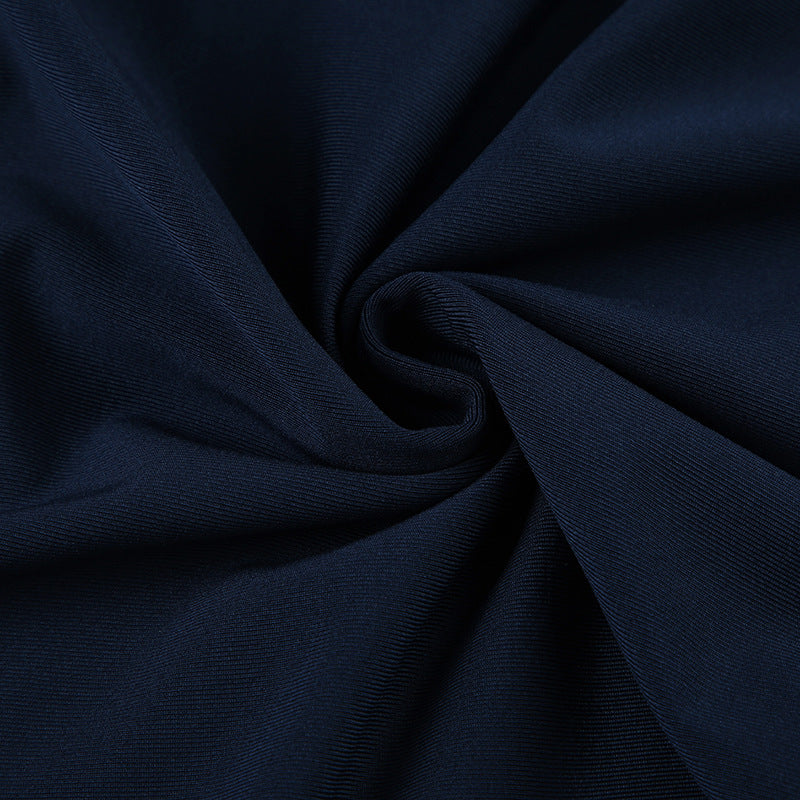 Women's Chic Solid Color Pleated Off-Shoulder Sexy Low-Back Lace-Up Waist Mini Dress 18