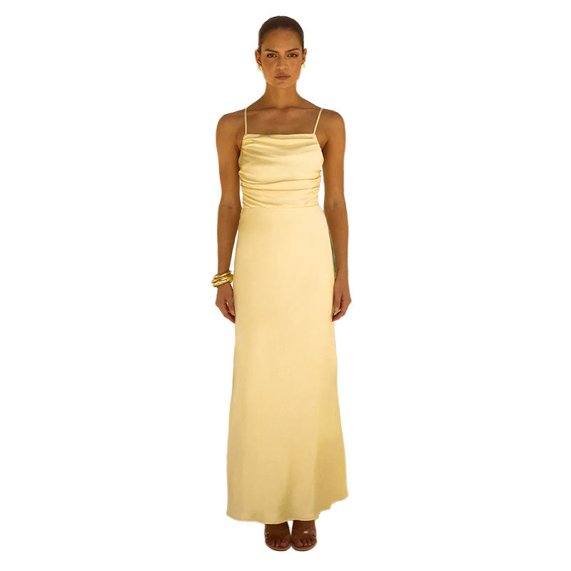 Women Backless Lace-Up Dress 6