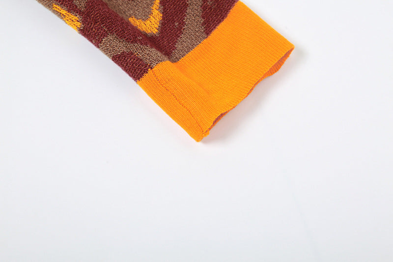 Fall Women knitting contrasting color sexy Bodycon dress 13