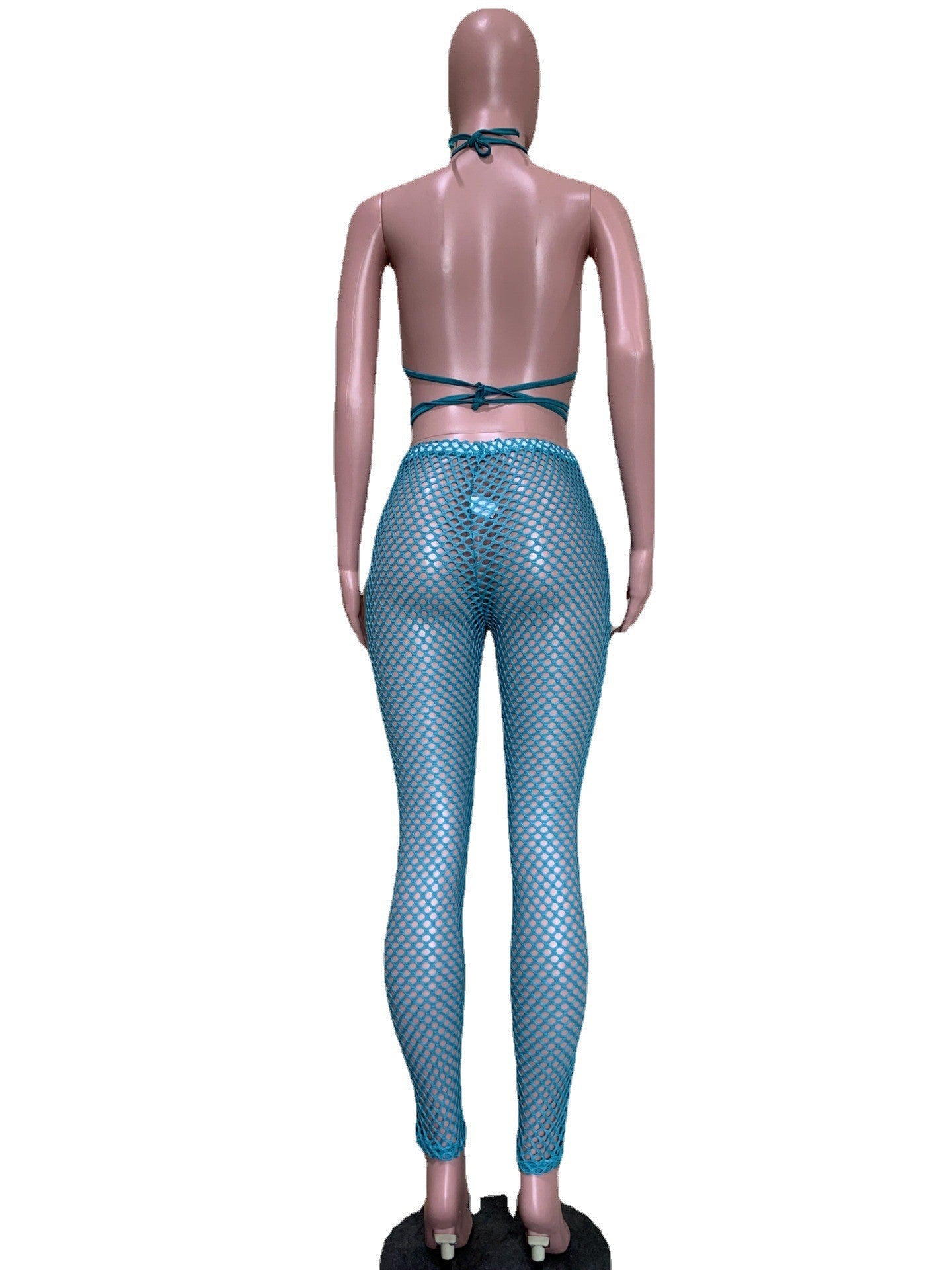 Summer Women's Fashion Sexy Breathable Solid Color Casual Two Piece Set