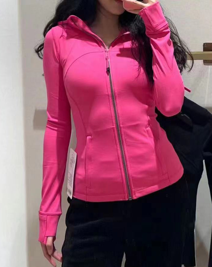 Slim Yoga Wear Sports Casual Fitness Jacket Women's Outdoor Sun Protection Top 7