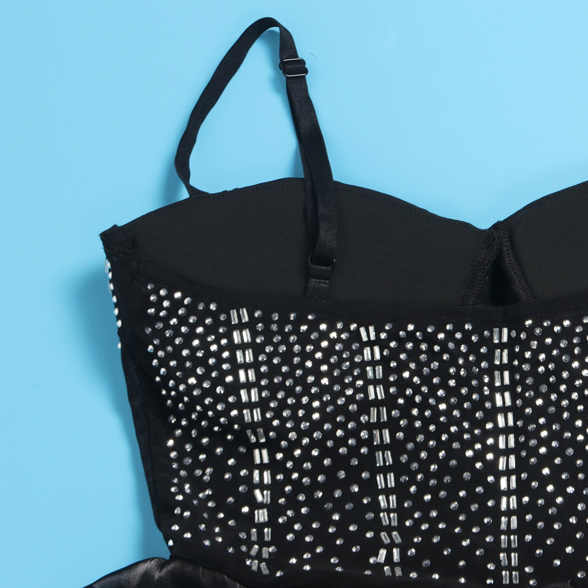 Women Sexy Beaded Stretch Camisole Cascading Ruffles Dress Tutu 62