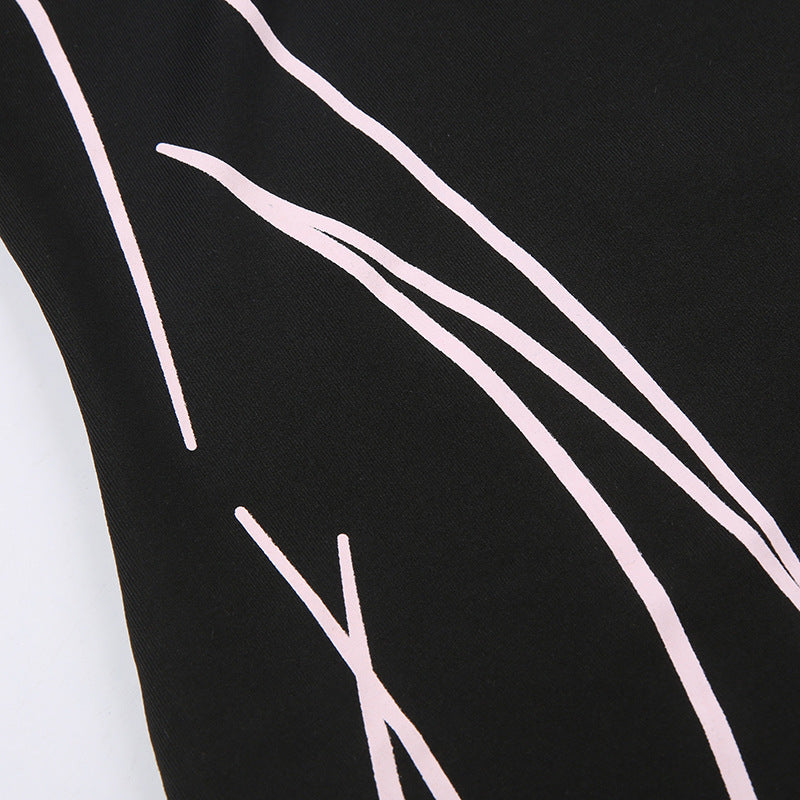 Women Stripe Print Off Shoulder Strapless Bodycon Dress 14