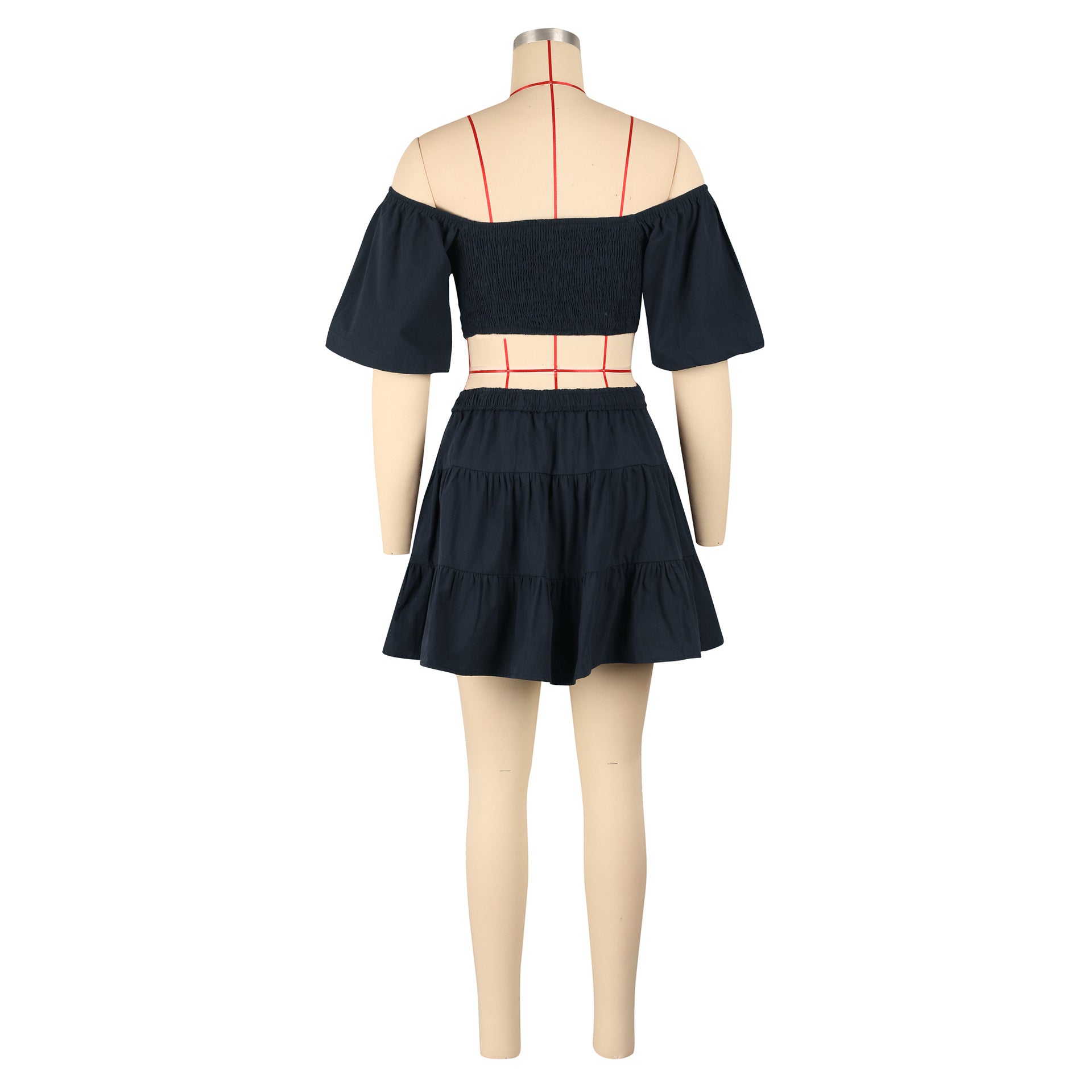 Women's Summer Off Shoulder Ruffles Casual Dress 22