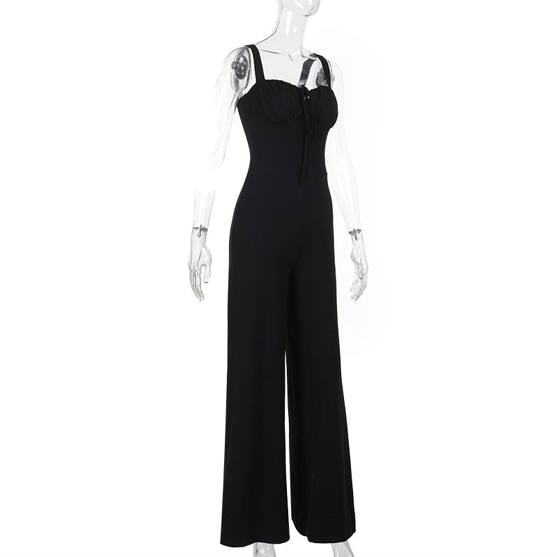 Women's Sexy Lace-Up V-Neck Jumpsuit 6
