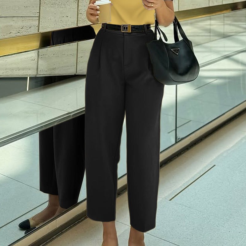 Women's Nine-Part Harem Pants Autumn Slim-Fit Casual Trousers 3