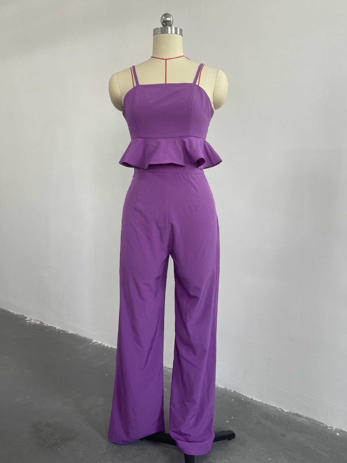 Women Strapless Ruffled Top And Pant Two-Piece Set 15