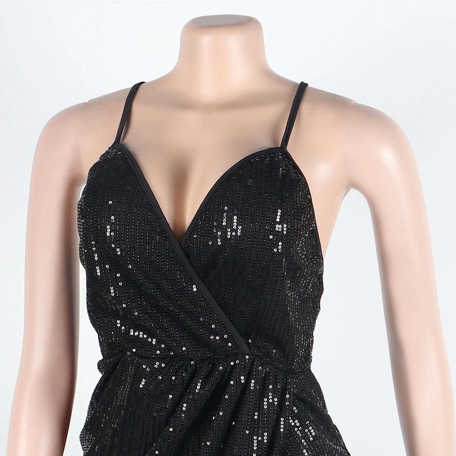 Sexy sequin strap slit dress nightclub dress 24
