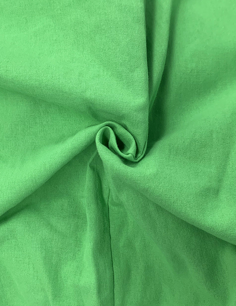 Ladies Fashion Chic Bell Bottom Sleeve V Neck Linen Dress 15