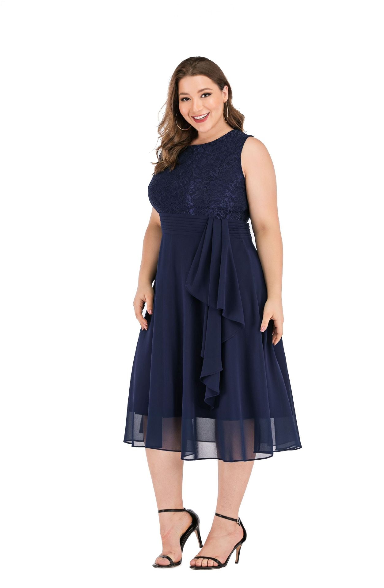 Women chiffon lace dress 70