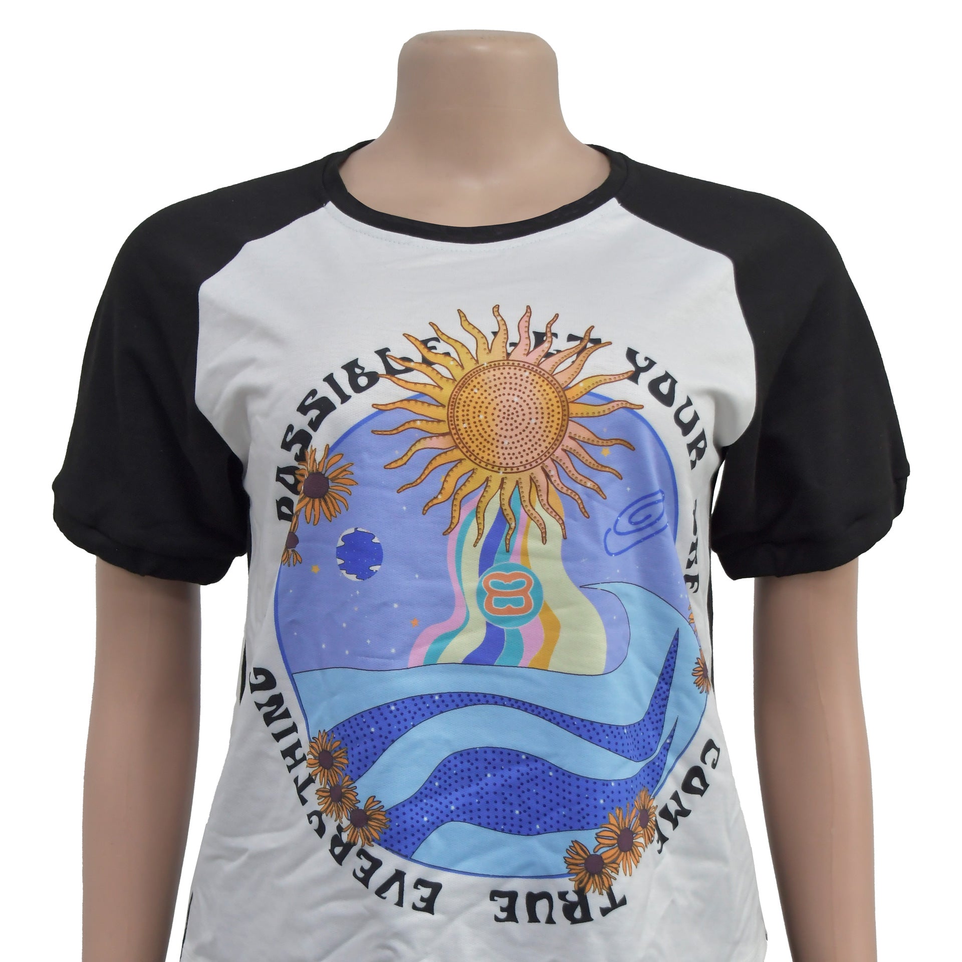 Women printed short-sleeved top and Pants two-piece set 14