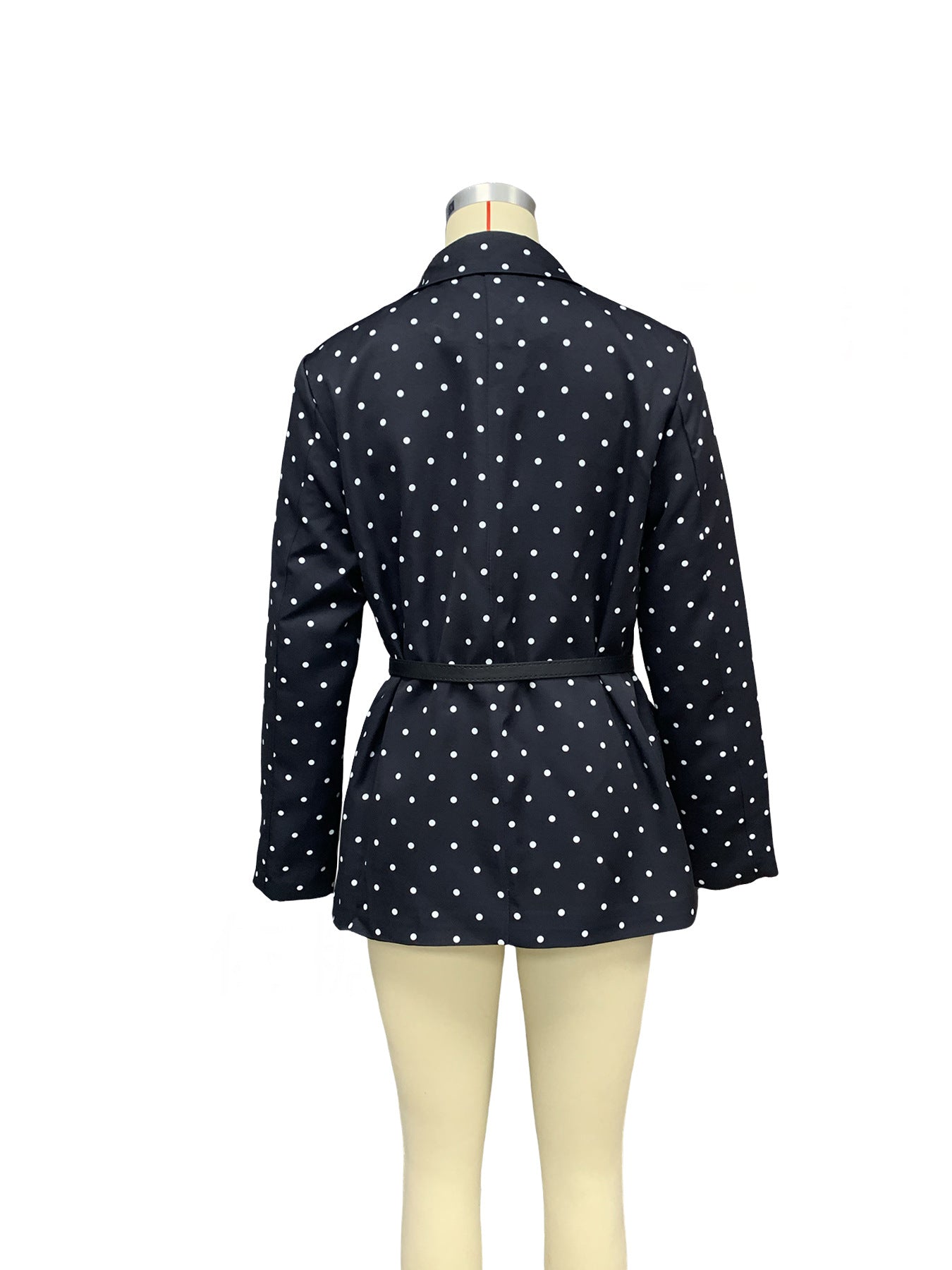 Spring Women's Fashion Chic Polka Dot Turndown Collar Long Sleeve Blazer 12