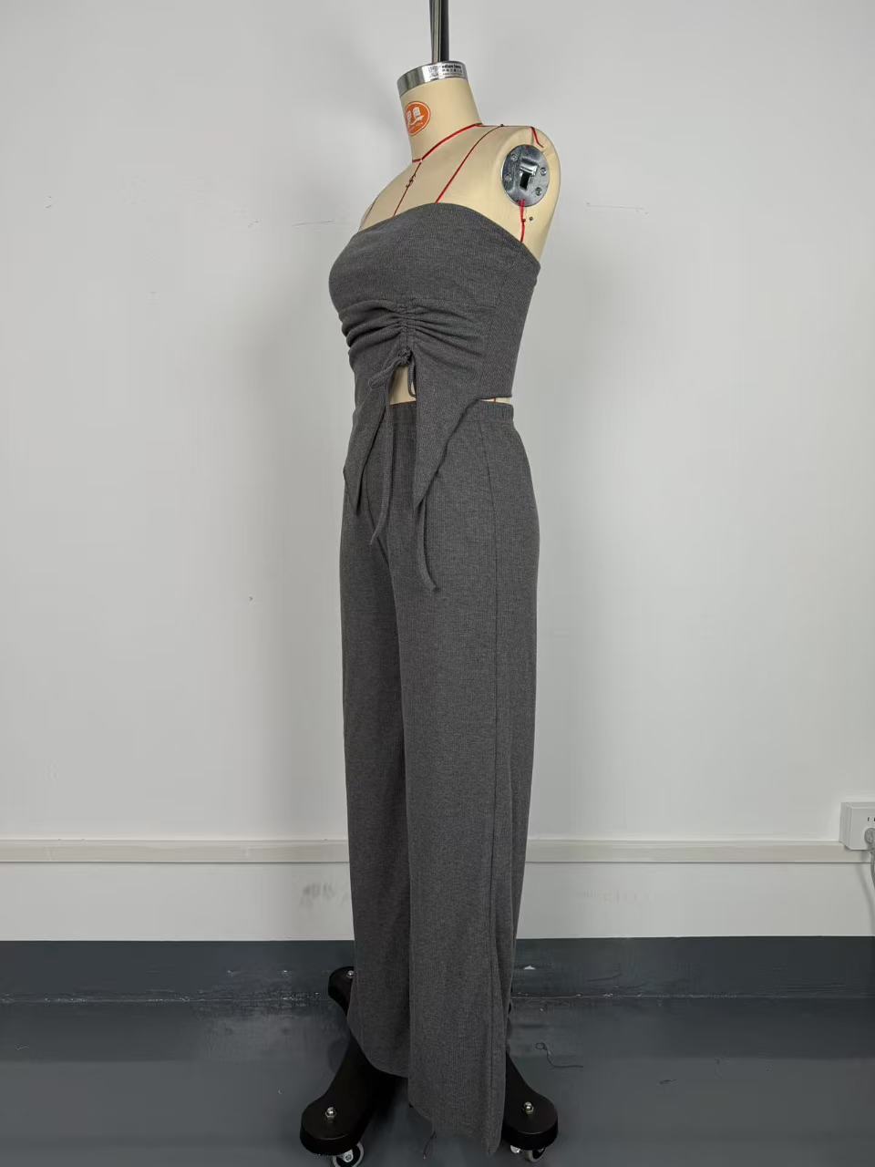 Women Sexy Ribbed Top and Pants Ribbed Two-Piece Set 6