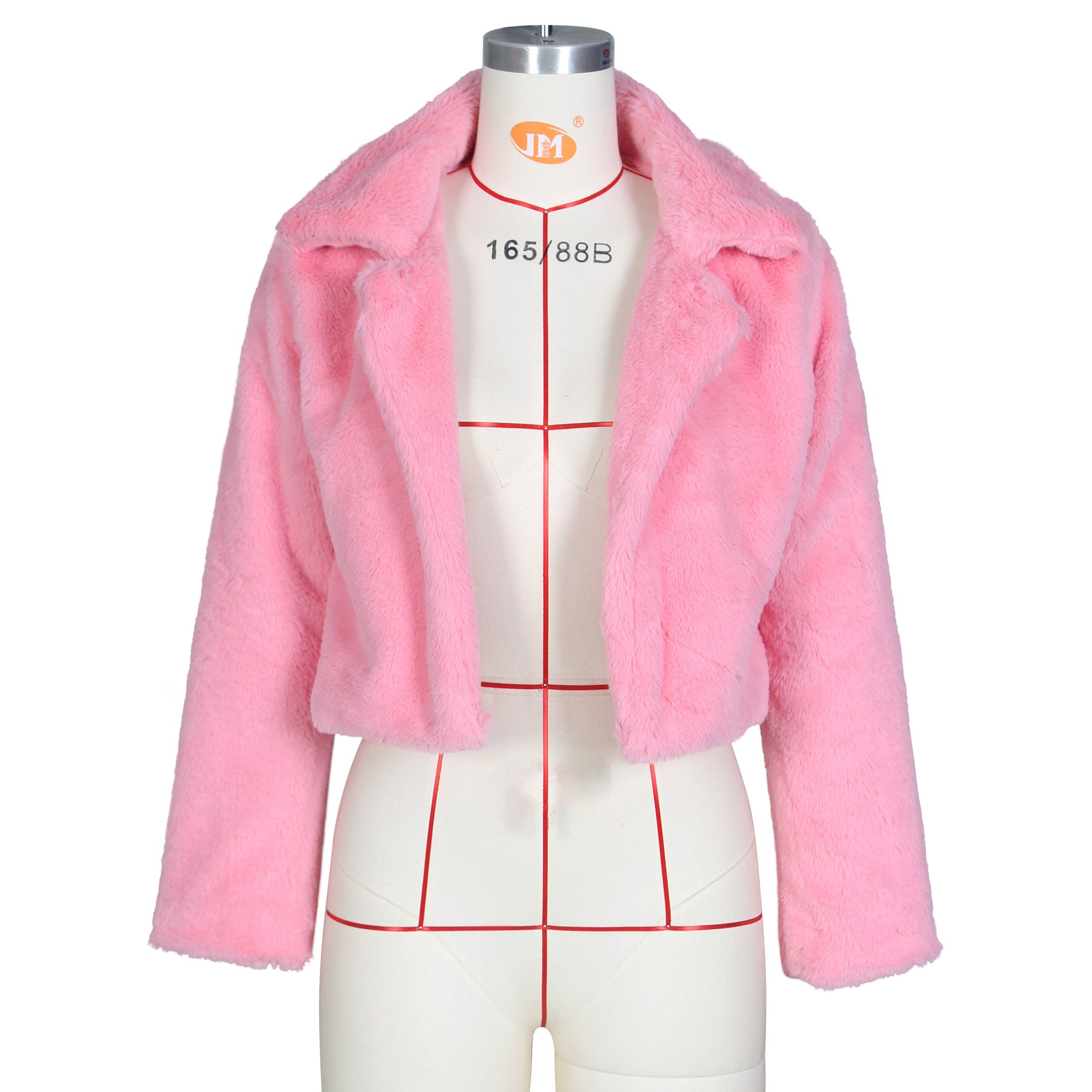 Women Loose Long Sleeve Fake Fur Jacket 32