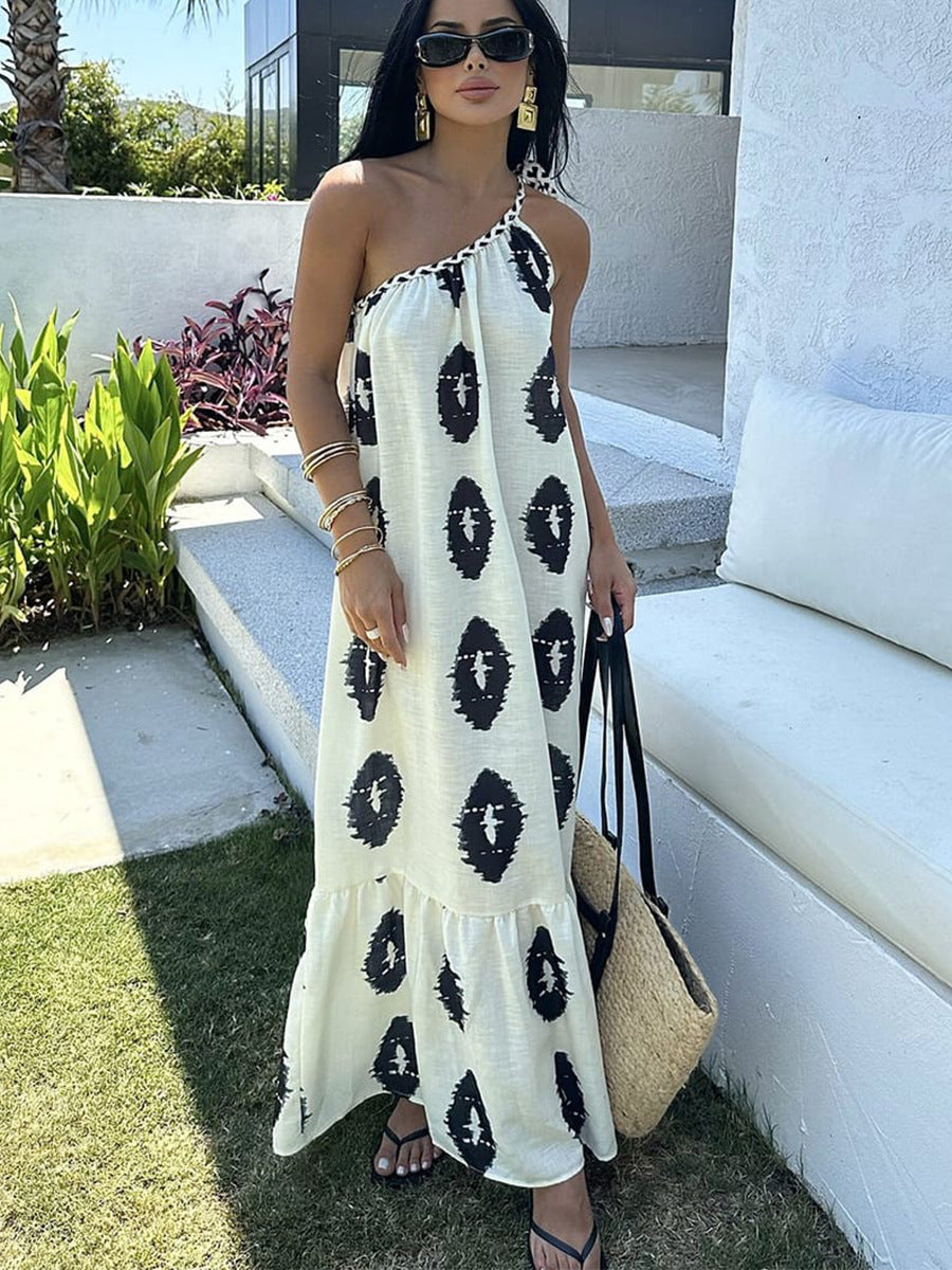 Summer Single Strap Beach Dress 3