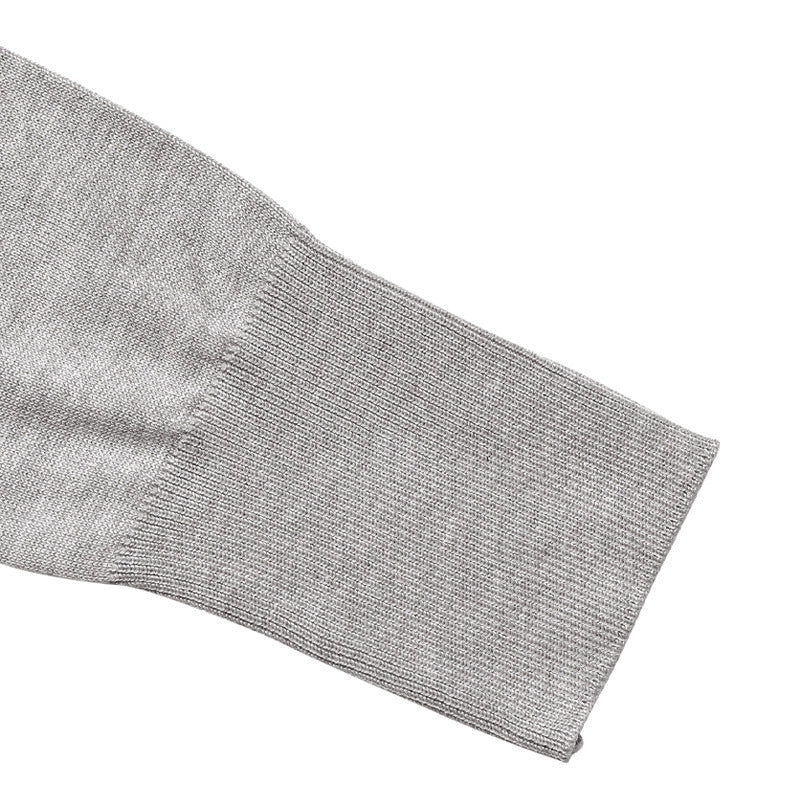 Casual Round Neck Short Crop Knit Long-Sleeve Top & Skirt Two-Piece Set 9