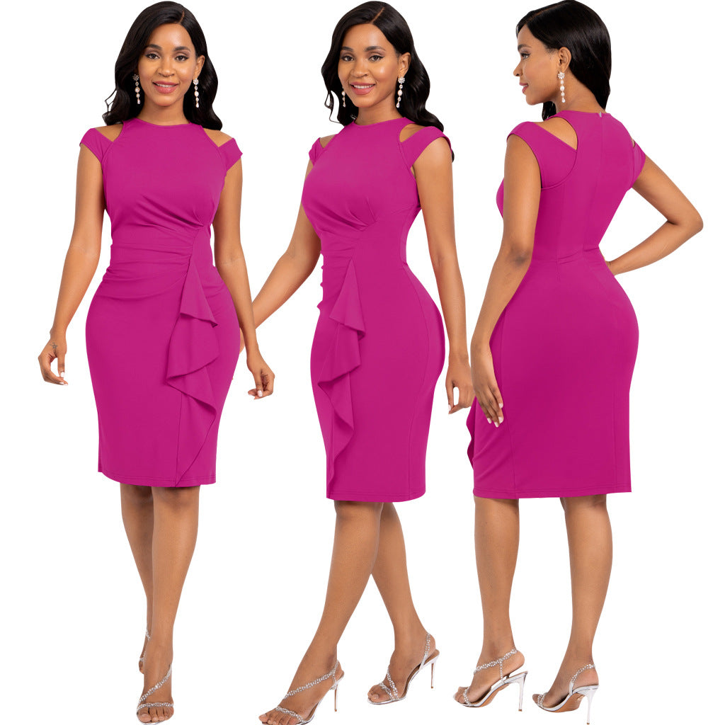 Women Sexy Solid Lace Dress 3