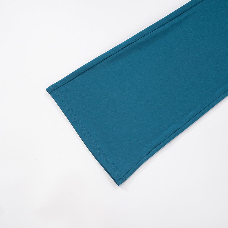 Women Spring and Summer Sexy V Neck Sleeveless Bodysuit and Flared Pants Two-piece Set 30