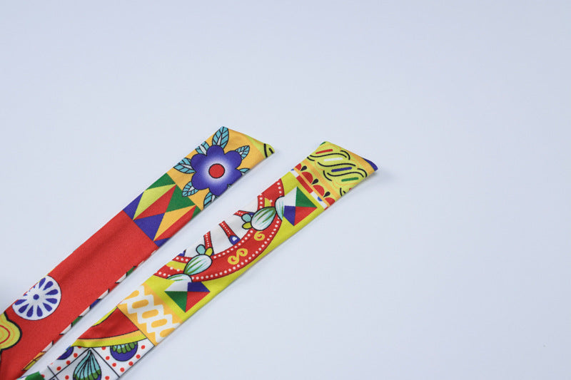 Summer Women's Fashion Printed Sexy Halter Neck Low Back Dress 10