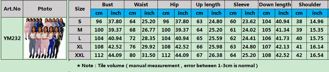 Women'S Fashion Casual Patchwork Zipper Two Piece Tracksuit 7