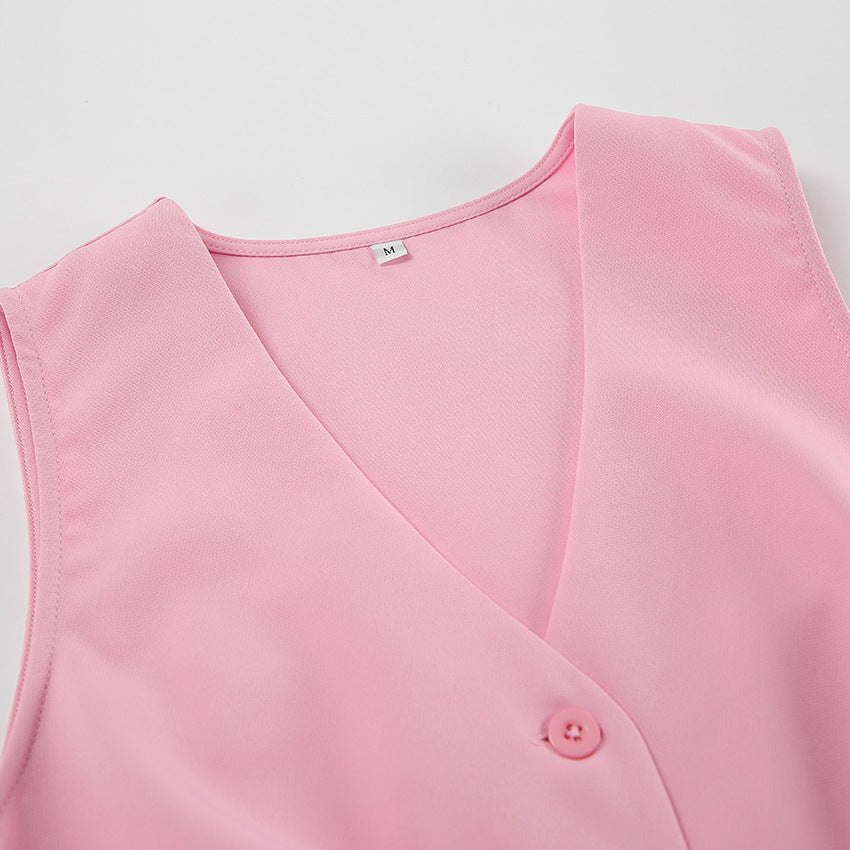 Women French Sexy Vest and Long Skirt Two-piece Set 22