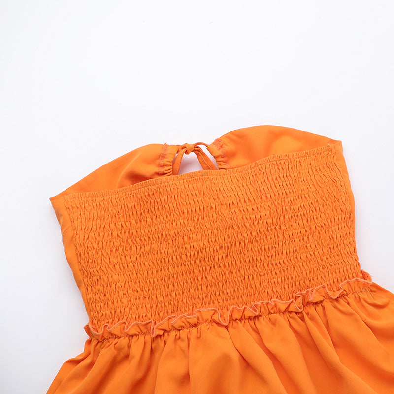 Summer Strapless Halter Neck A-line Dress 18