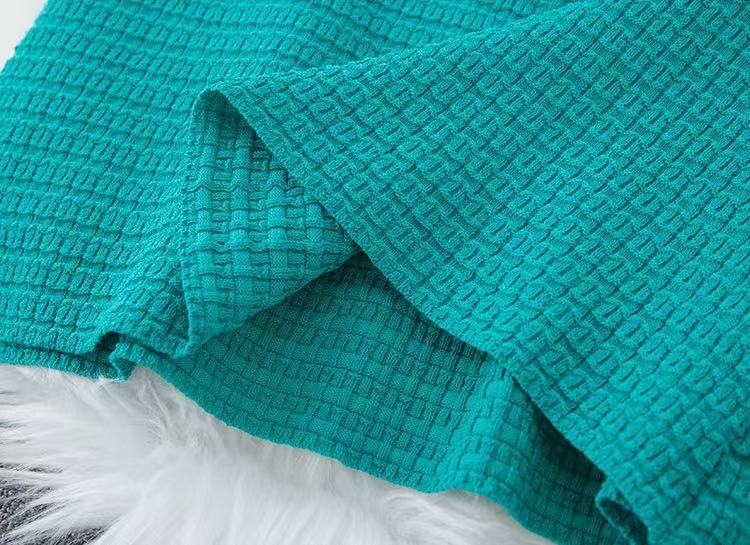 Women Short Sleeve Button Knitting Dress 22