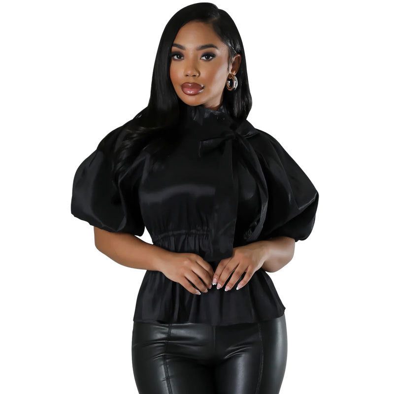 Spring Summer Women's Round Neck Fashion Casual Shirt 8