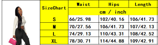 Women's Sexy Bright Lace-Up Multi Pocket Streetwear Casual Pants 15