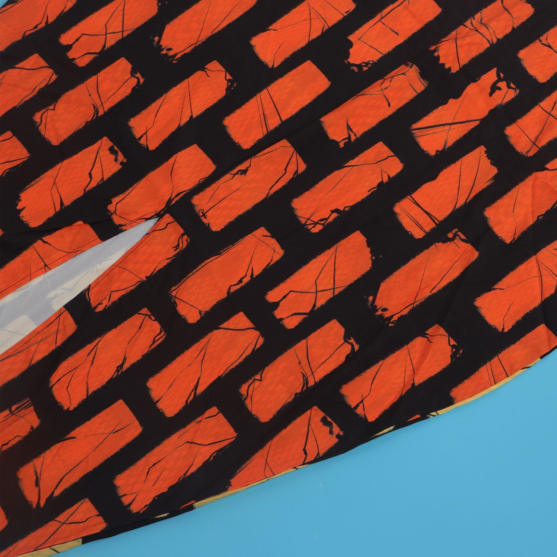 Women Contrast Print Loose Slit Dress 20