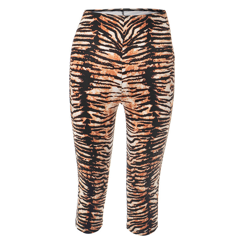 Women Sexy Tiger Printed Three-Piece Pants 26