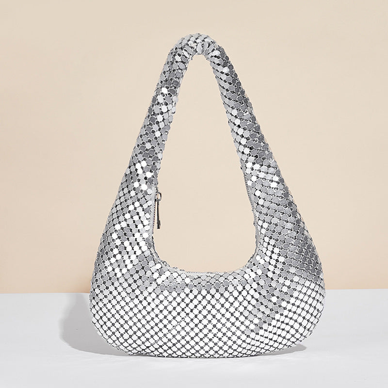 Women Gold Dinner Bag Diamond Handbag 3