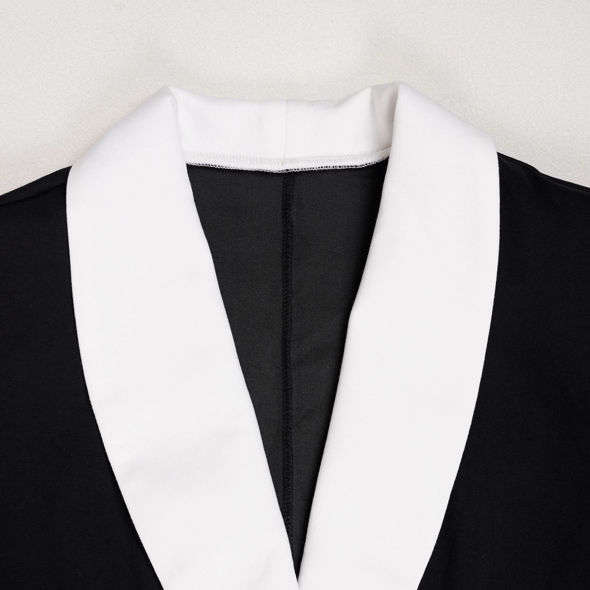 Women's Elegant Career Color-Blocking Turndown Collar Casual Suit Two-Piece Set 15