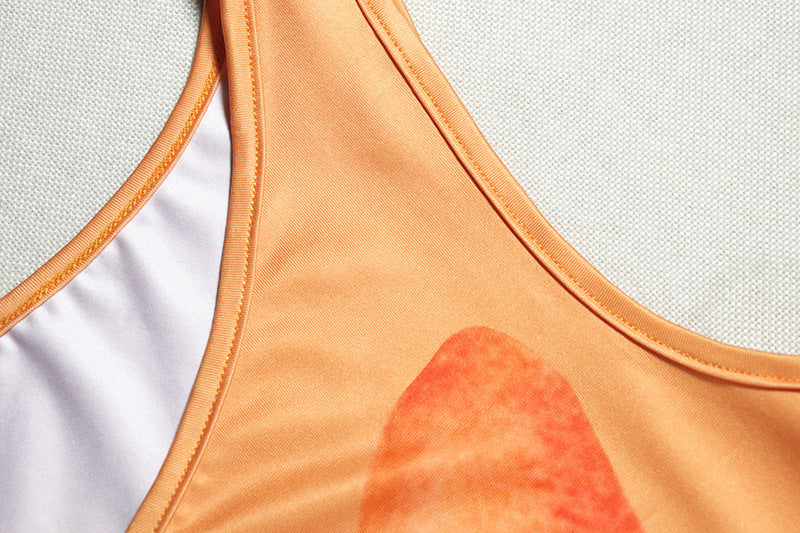 Women's Fashion Printed Dress Sexy Strap Sleeveless Casual Long Dress 14