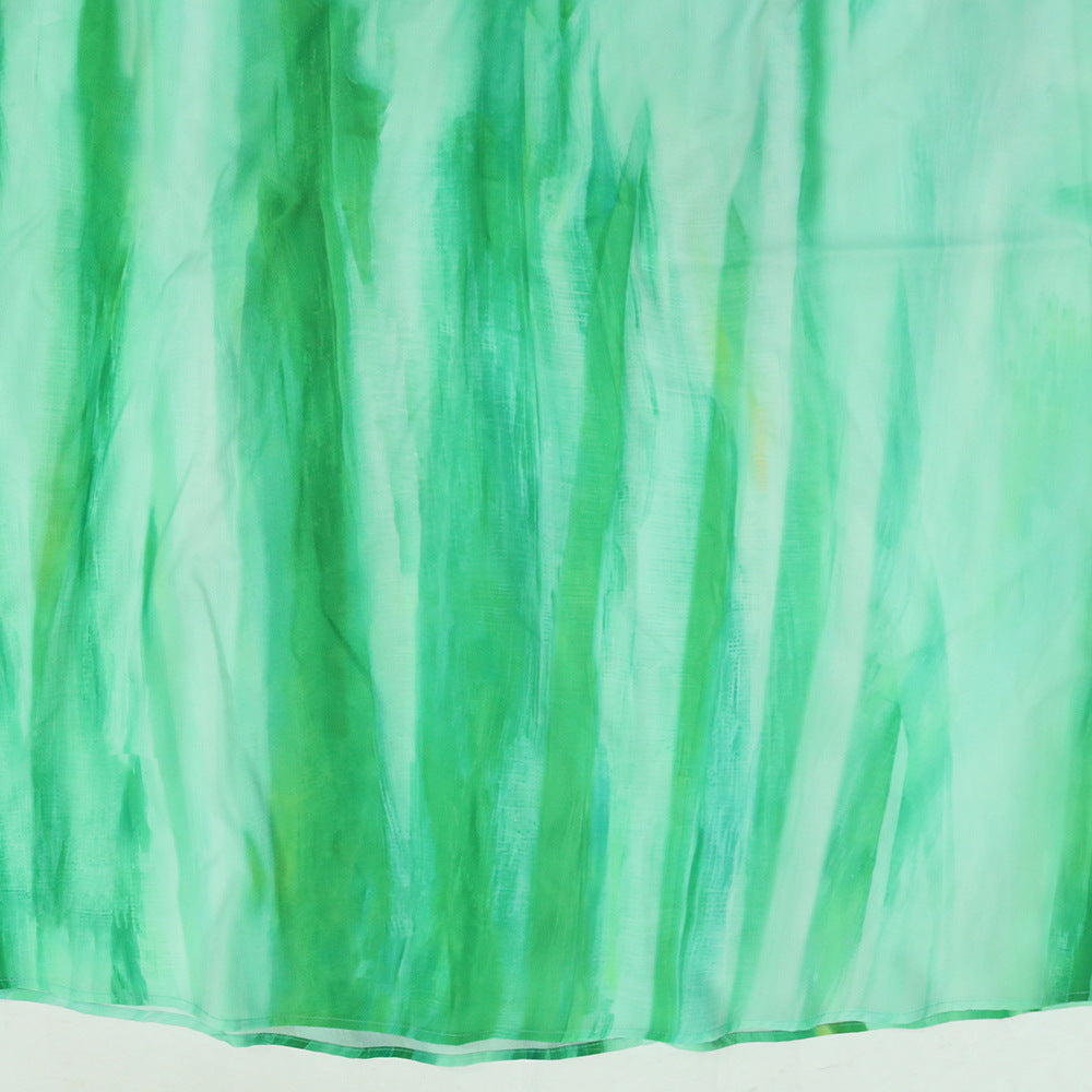 Halter Lace-Up Sleeveless V-Neck Printed Women Fashion Sexy Long Dress 12