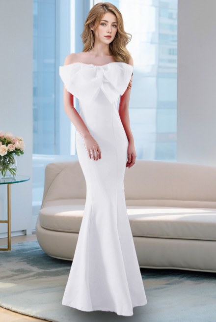 Evening Dress Sexy Formal Party Host Strapless Fishtail Slim Fit Short Dress