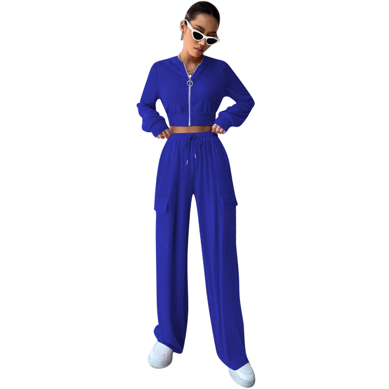 Women Velvet Hoodies and Pant Two-Piece Set 6