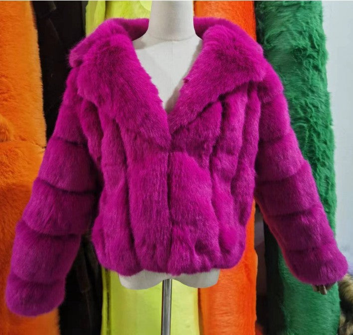 Fur coat women's autumn winter faux fur coat 19
