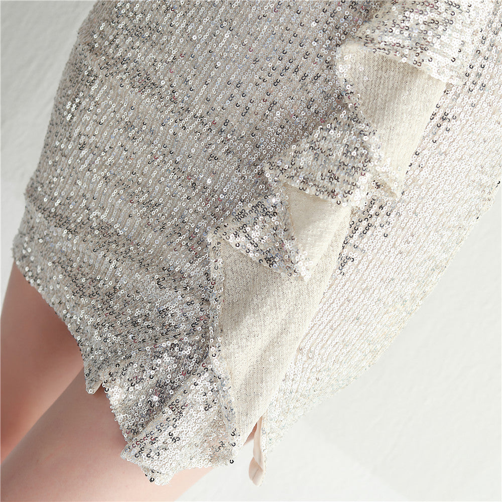 Beaded Sequin Nightclub Party Sexy Bodycon Short Dress 37