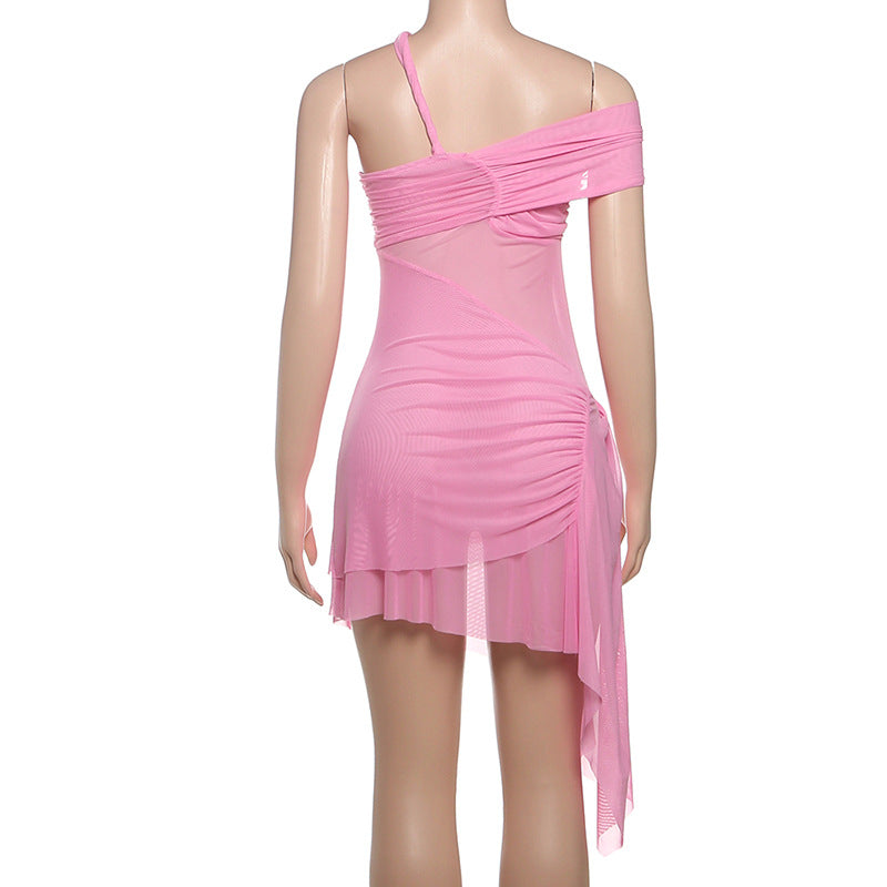 Women Spring Summer Sexy Off-Shoulder Bodycon Solid Dress 9