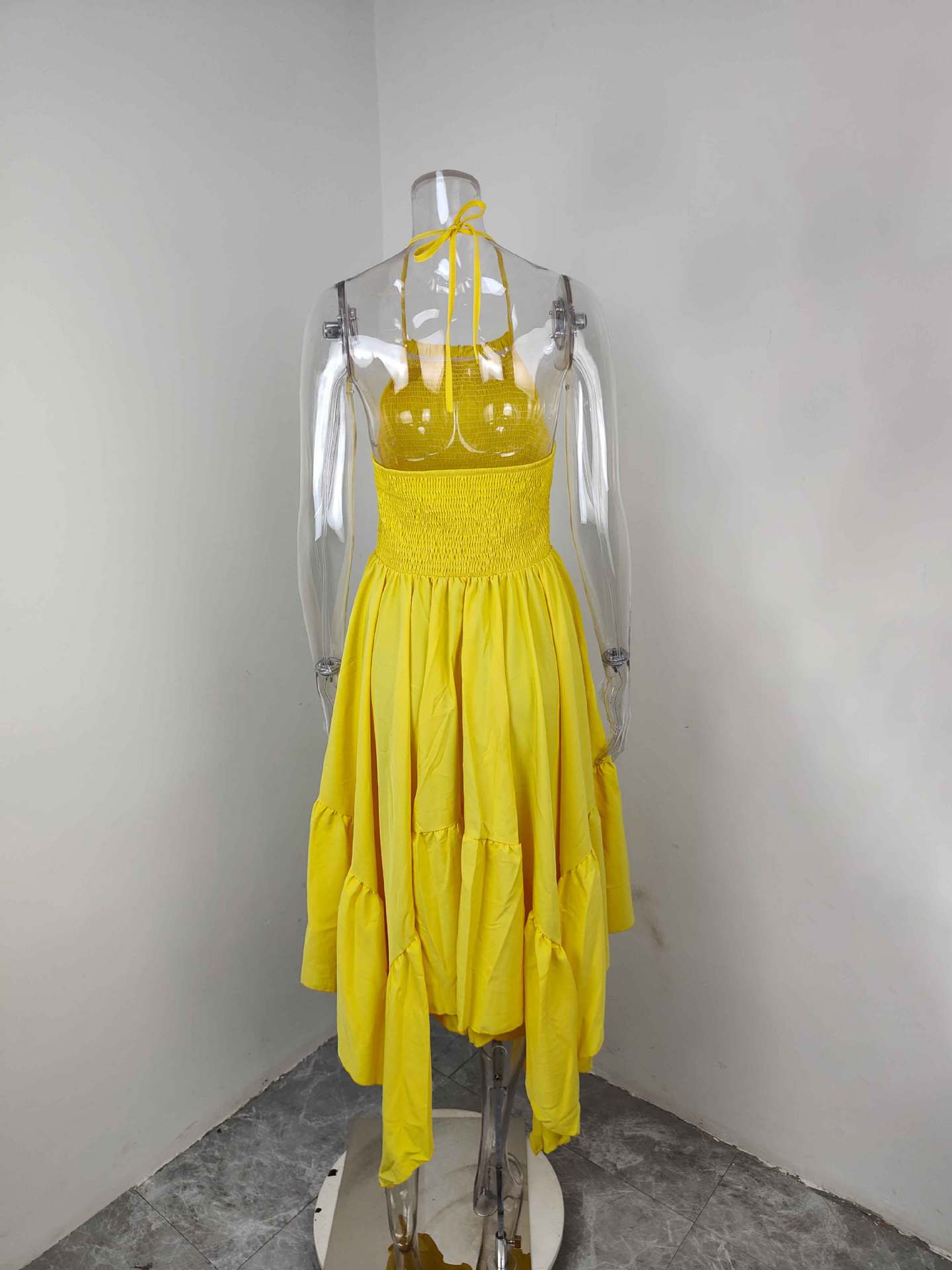 Women spring sleeveless Solid Dress 6