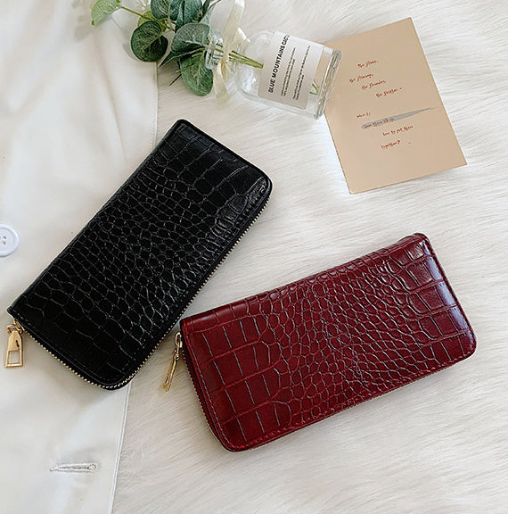 French Pattern Long Zipper Clutch Women's Wallet 25