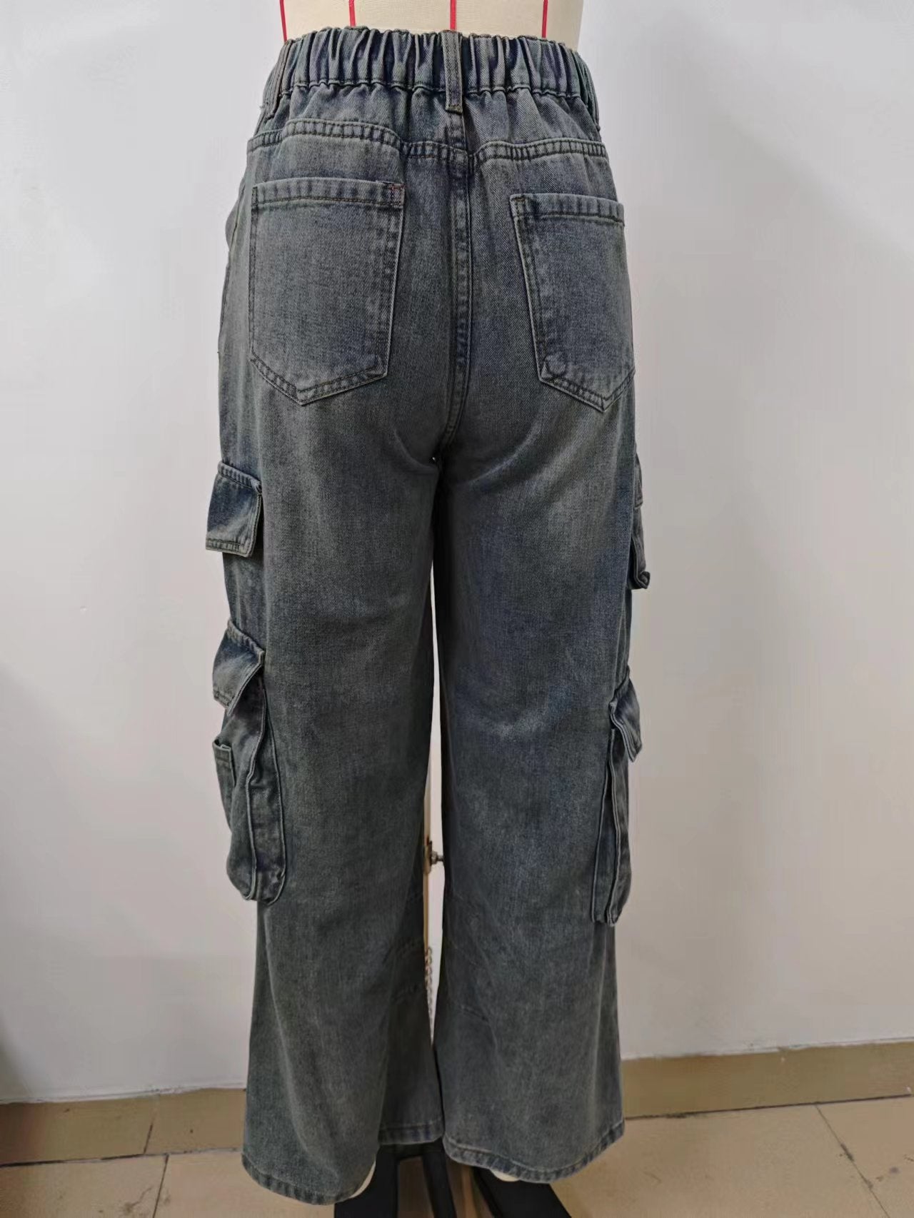 Women's Summer Loose Denim Cargo Pants 7